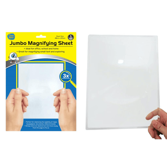Jumbo Magnifying Sheet A4 Full Page Reading Text Lens 3X Magnification School