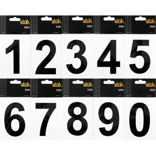 Number Sticker Self Adhesive House Door Address Letter Box Sign Decal White No
