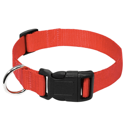 Nylon Webbing Dog Collar Clip Buckle Pet Collar for Large Dogs Adjustable