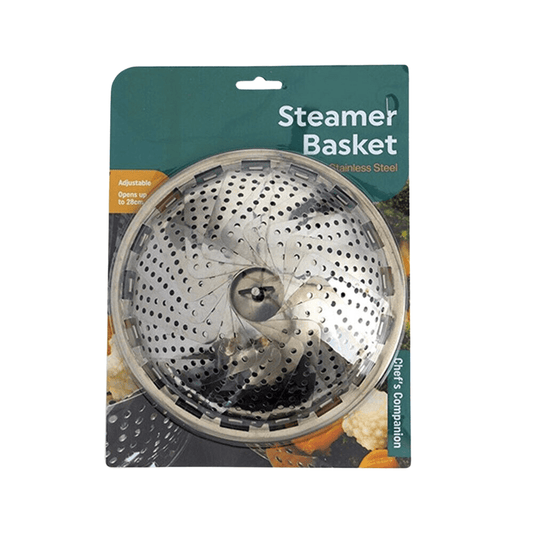 Steamer Basket Stainless Steel Expandable Folding Vegetable Mesh Tray 28cm