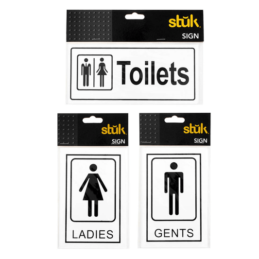 Toilet Sticker Set Male Female WC Bathroom Restroom Door Sign Thick Plastic