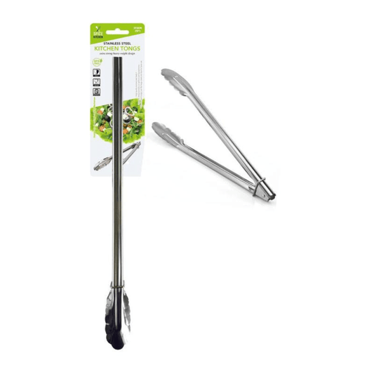 Very Long Stainless Steel Tongs 39.5CM Kitchen Clip Food Cooking Serving BBQ