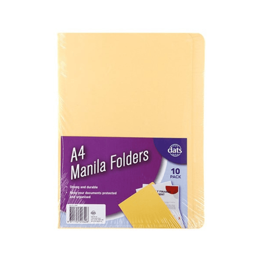 Yellow Manila Files Folder Pack of 10 Fits Foolscap Office Home A4 355 x 241mm